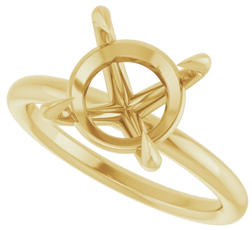 Sužadėtuvių Žiedas „Claw-Prong Solitaire“ 10k yellow gold Round 10mm (5)