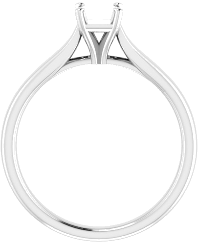 Sužadėtuvių Žiedas „Solitaire“ 585 Baltojo Aukso Square 4mm (2)