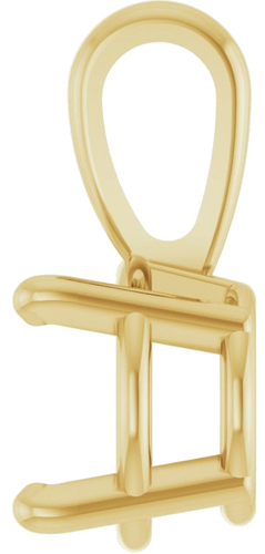 18K Yellow 6.5 mm Round 4-Prong Pendant Mounting (3)
