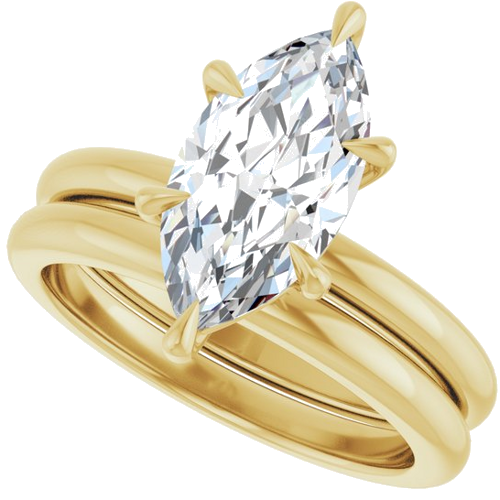 Sužadėtuvių Žiedas „Solitaire“ 14k yellow gold Marquise 13mm x 6.5mm (10)