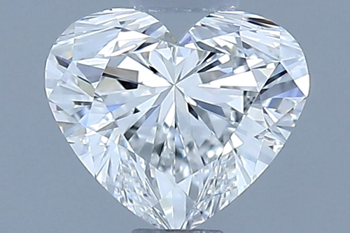 0.52 carat F-VVS2 Natūralus Heart Deimantas (1)