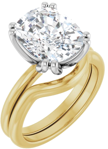 Sužadėtuvių Žiedas „Twin-Prong Octet® Solitaire“ 14k yellow/white gold Elongated Cushion 11mm x 9mm (6)