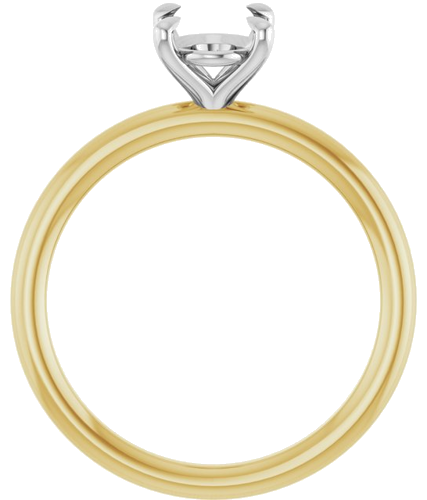 Sužadėtuvių Žiedas „Claw-Prong Solitaire“ 14k yellow/white gold Oval 8mm x 6mm (2)
