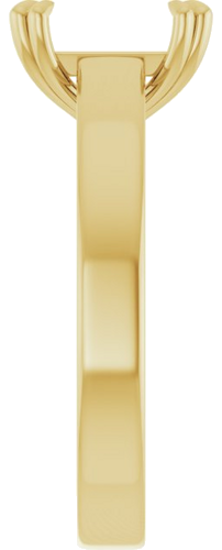 Sužadėtuvių Žiedas „Solitaire“ 585 Geltonojo Aukso Emerald 8mm x 6mm (4)