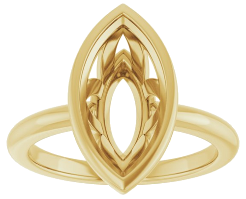 Sužadėtuvių Žiedas „Bezel-Set“ 14k yellow gold Marquise 14mm x 7mm (3)