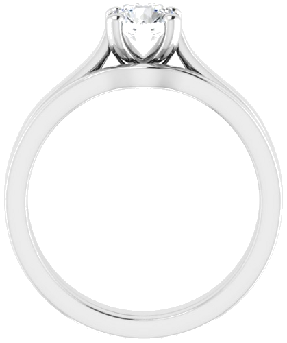 Sužadėtuvių Žiedas 14k white gold Round 5.5mm (7)