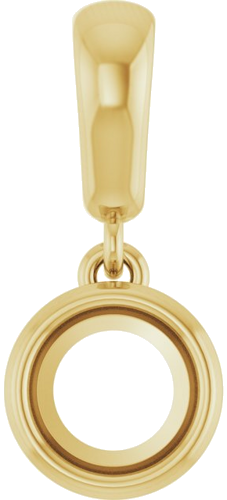 Pakabukas „Bezel-Set Charm“ 14k yellow gold Round 5.2mm (1)