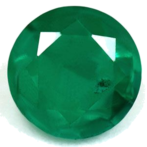 0.68 carat GREEN Round Smaragdas (1)