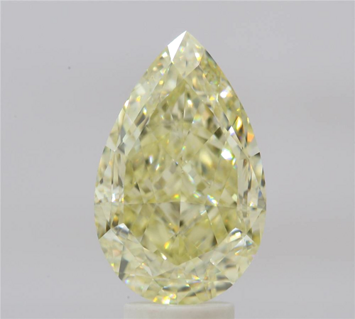 6.43 carat Fancy Light Yellow-VS1 Natūralus Pear Deimantas (1)