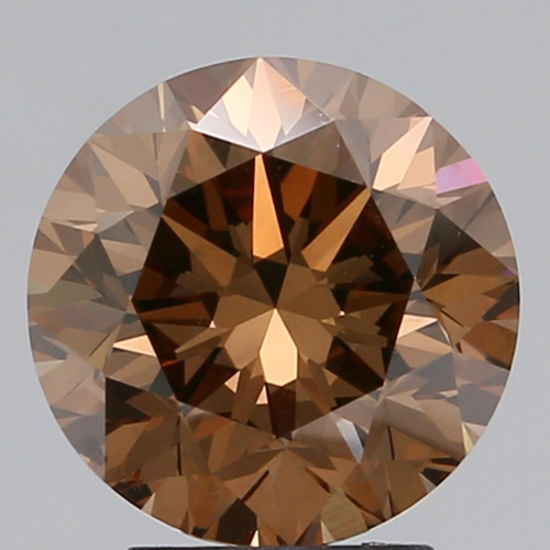 3.02 carat Fancy Dark Orange Orange Brown-SI1 Very Good cut Natūralus Round Deimantas (1)