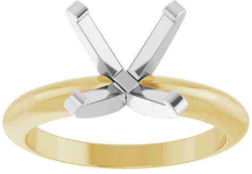 Sužadėtuvių Žiedas „Solitaire“ 14k yellow/white gold Round 9mm (3)