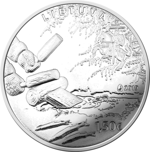 2019 Литва Ловля корюшки монета 1,5 евро (1)