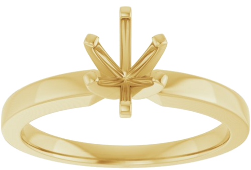 Sužadėtuvių Žiedas „Solitaire“ 14k yellow gold Oval 7mm x 5mm (3)