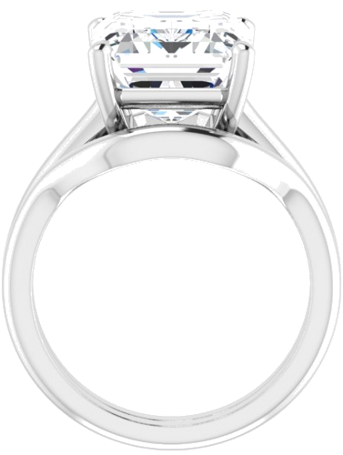 Sužadėtuvių Žiedas „V-End Prong“ 14k white gold Emerald 12mm x 10mm (7)