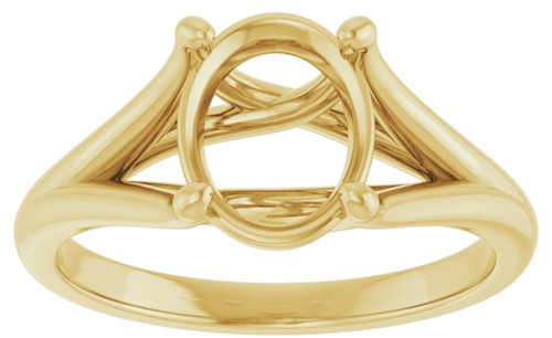 Sužadėtuvių Žiedas „Solitaire“ 585 Geltonojo Aukso Oval 9mm x 7mm (3)