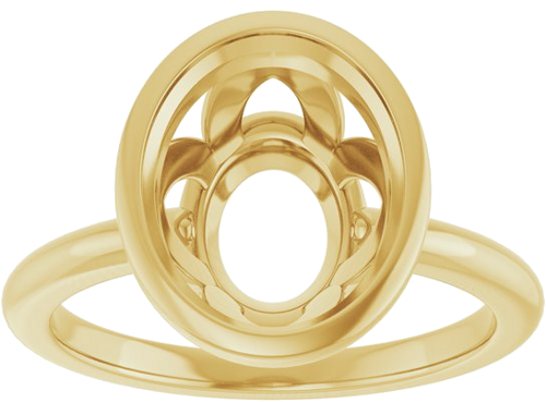 Sužadėtuvių Žiedas „Bezel-Set“ 18k yellow gold Oval 11mm x 9mm (3)
