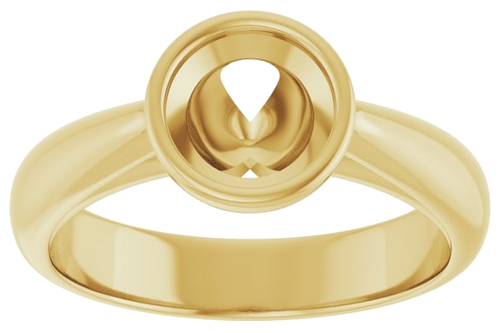 Sužadėtuvių Žiedas „Bezel-Set Solitaire“ 14k yellow gold Round 6.5mm (3)