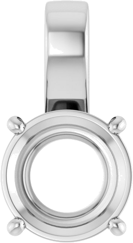 Pakabukas „Solitaire Charm“ 14k white gold Round 11mm (1)
