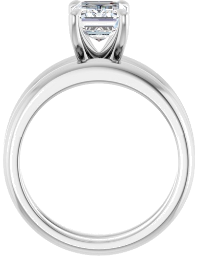 Sužadėtuvių Žiedas „Solitaire“ 585 Baltojo Aukso Emerald 8mm x 6mm (7)