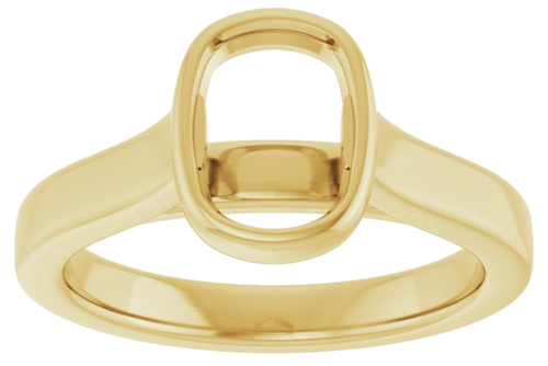 Sužadėtuvių Žiedas „Bezel-Set Solitaire“ 14k yellow gold Elongated Cushion 9mm x 7mm (3)