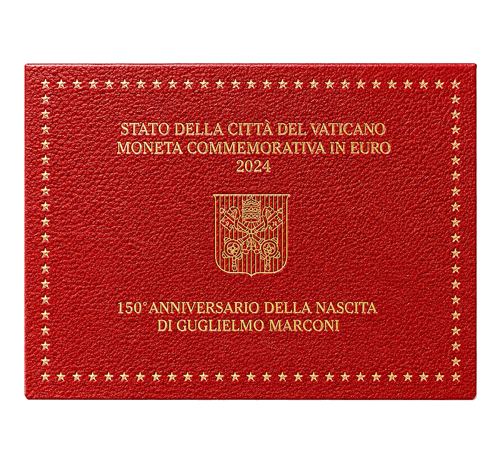 2024 Vatikāns Guglielmo Marconi 2 eiro monēta (4)