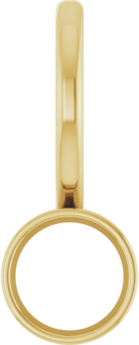 14K Yellow 4 mm Round Solitaire Charm Pendant Mounting (1)