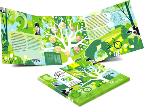 2022 Холандия Земя BU Комплект монети евро (1)