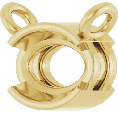 Pakabukas „Half-Bezel Solitaire“ 14k yellow gold Oval 6mm x 4mm (2)