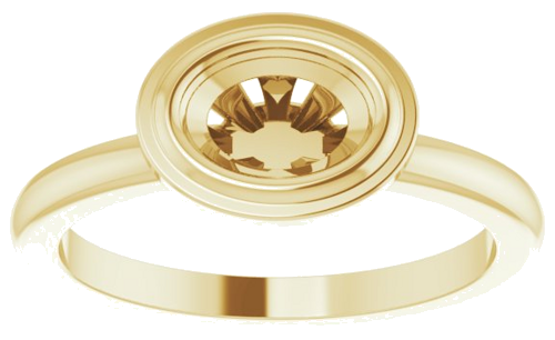 14K Yellow 7x5 mm Oval Solitaire Engagement Ring (3)