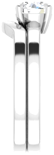 Sužadėtuvių Žiedas „Claw-Prong Solitaire“ 14k white gold Round 6mm (8)