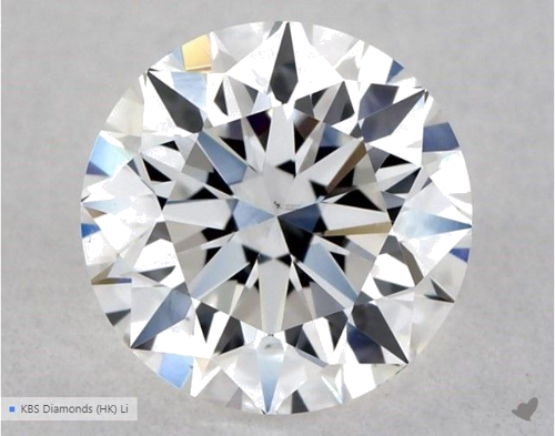 0.51 carat E-VS2 Excellent cut Natūralus Round Deimantas (1)