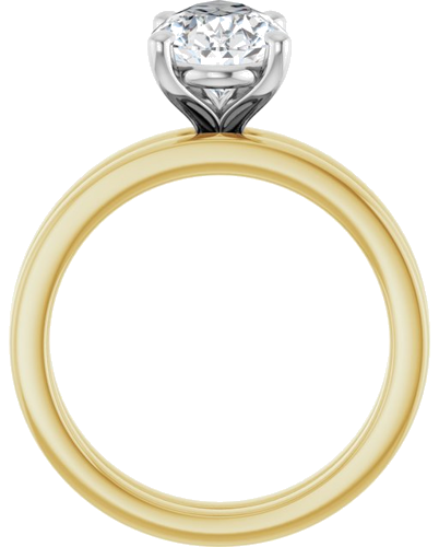 Sužadėtuvių Žiedas „Solitaire“ 14k yellow/white gold Pear 11.5mm x 7mm (7)