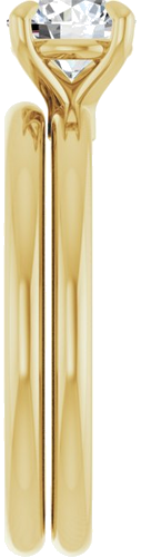 Sužadėtuvių Žiedas „Claw-Prong“ 14k yellow gold Round 6mm (9)