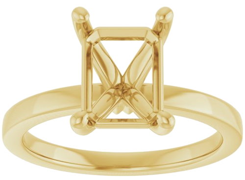 Sužadėtuvių Žiedas „Solitaire“ 14k yellow gold Emerald 9mm x 7mm (3)