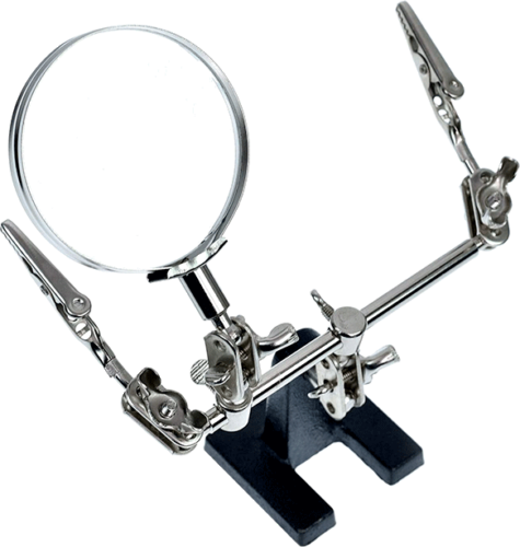 Jewelry stand with tongs and magnifying glass (2)