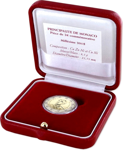 2019 Monakas Princas Honore V 2 eurų moneta (3)