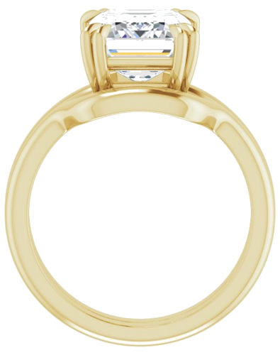 14K Yellow 10x8 mm Emerald Solitaire Engagement Ring Mounting (7)