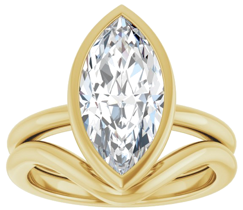 Sužadėtuvių Žiedas „Bezel-Set“ 14k yellow gold Marquise 14mm x 7mm (8)