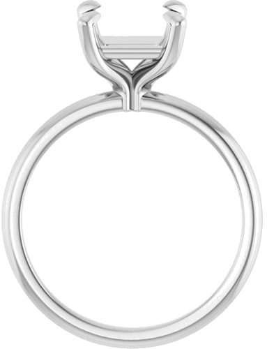 14K White  7x7 mm Square Solitaire Engagement Ring Mounting (2)