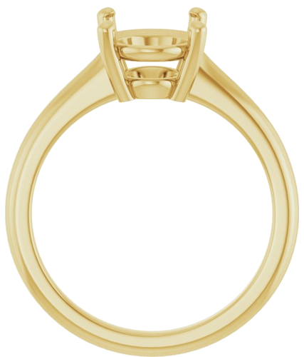 Sužadėtuvių Žiedas „V-End Prong“ 14k yellow gold Oval 10mm x 8mm (2)