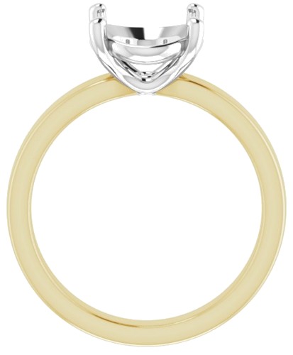 Sužadėtuvių Žiedas „Solitaire“ 14k yellow/white gold Oval 11mm x 9mm (2)