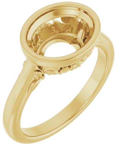 Sužadėtuvių Žiedas „Bezel-Set“ 14k yellow gold Oval 10mm x 8mm (1)