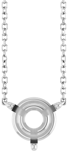 Pakabukas „Solitaire“ 14k white gold Round 8.5mm (1)