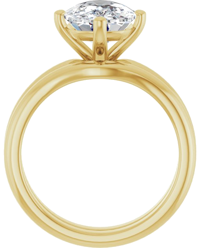 Sužadėtuvių Žiedas 14k yellow gold Elongated Cushion 10mm x 8mm (7)