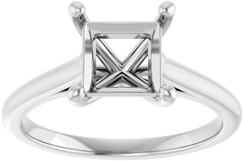 Sužadėtuvių Žiedas „Accented Infinity-Inspired“ 14k white gold Square 6.5mm (3)
