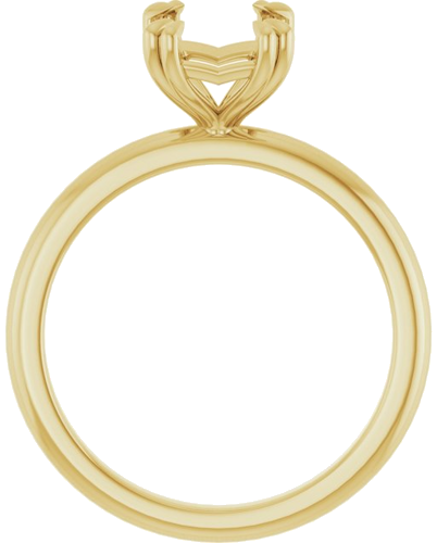 Sužadėtuvių Žiedas „Double Claw-Prong“ 14k yellow gold Emerald 8mm x 6mm (2)