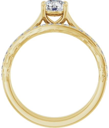 14K Yellow 5.2 mm Round Solitaire Engagement Ring Mounting (7)