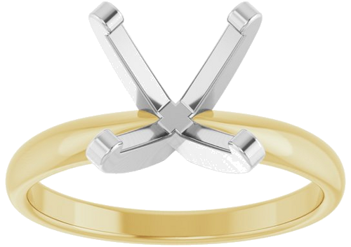 Sužadėtuvių Žiedas „Solitaire“ 14k yellow/white gold Round 10mm (3)