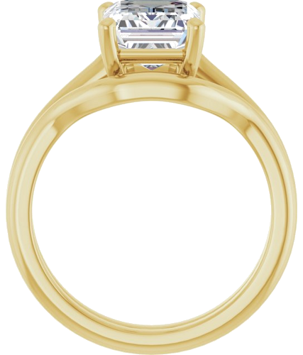 Sužadėtuvių Žiedas „V-End Prong“ 14k yellow gold Emerald 9mm x 7mm (7)