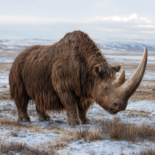 Окаменелость зуба шерстистого носорога Coelodonta antiquitatis, 9,5 x 4,5 см, Россия (3)